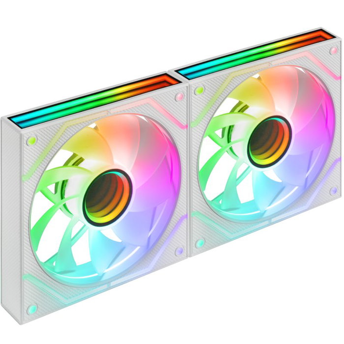 Mars Gaming Kit 2 Ventiladores MF-3DPROX2R ARGB Blanco